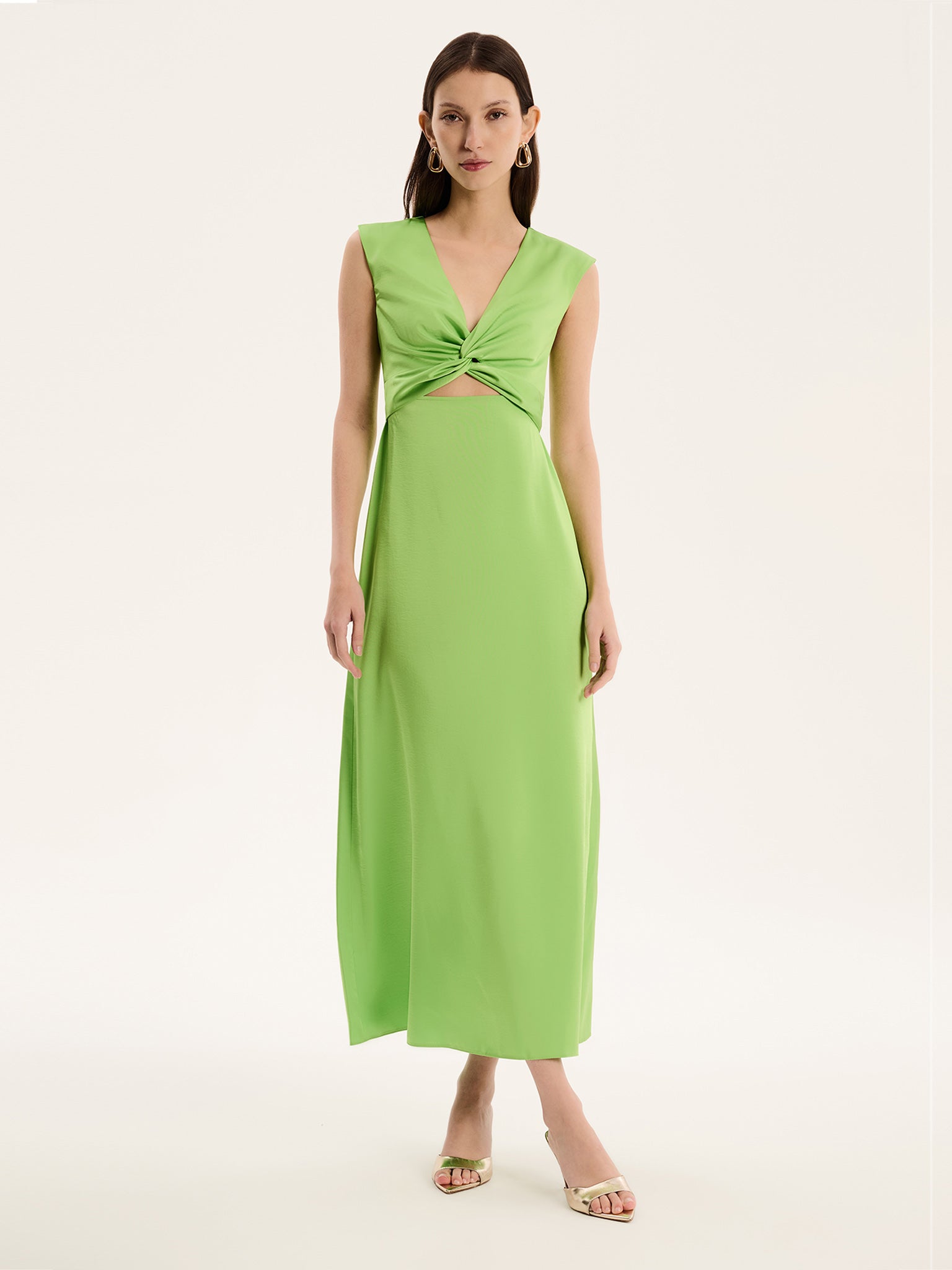 Marin Twist Front Dress in Emerald Green | OMNES | Ethical & Affordable Clothing | Shop Women's Dresses Marin Twist Front Dress in Emerald Green | OMNES | Ethical & Affordable Clothing | Shop Women's Dresses