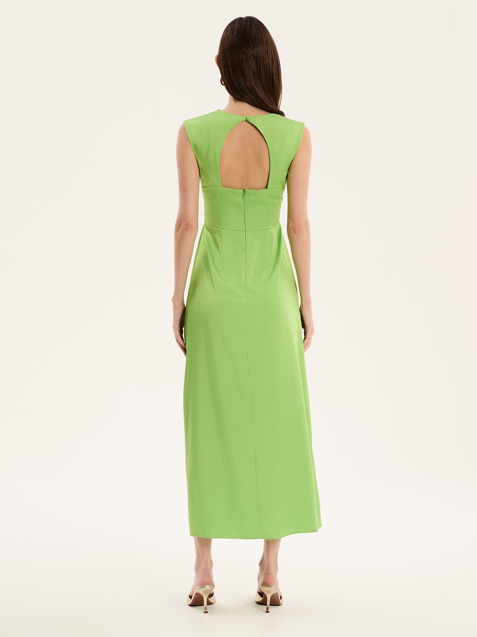 Marin Twist Satin Dress in Green - 22 Marin Twist Satin Dress in Green - 22