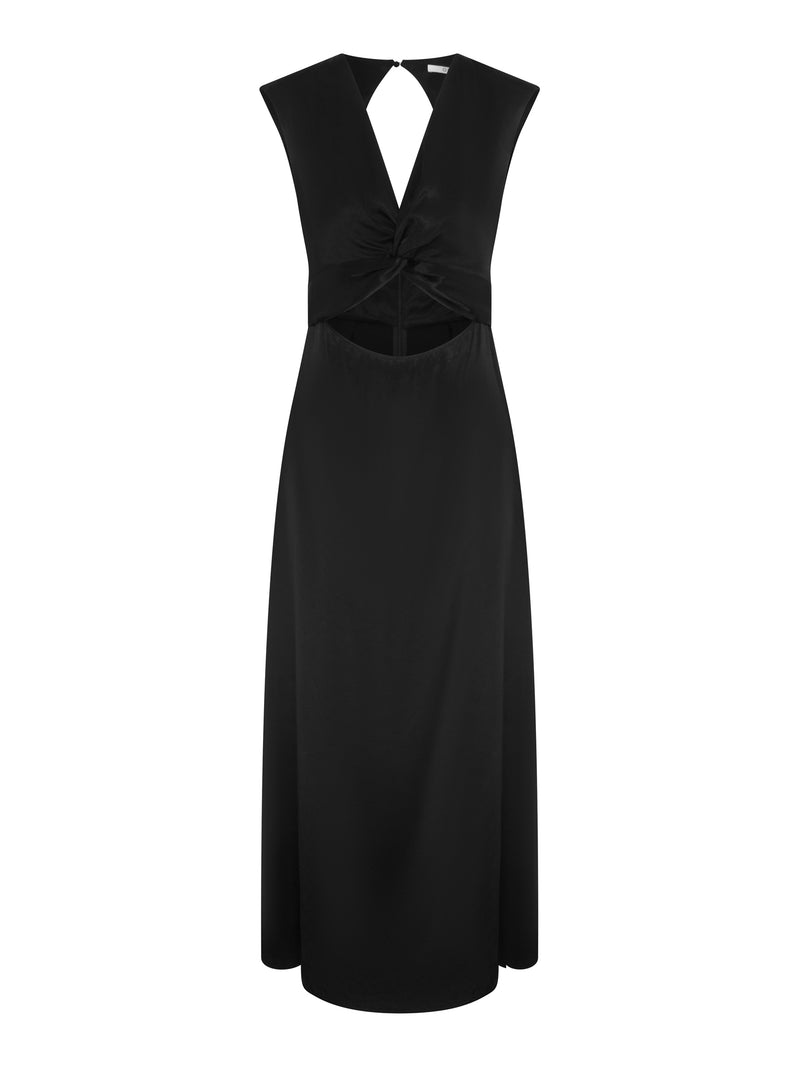 Marin Twist Front Dress in Black