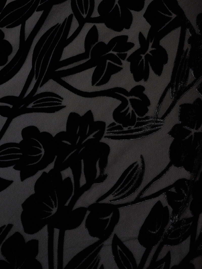 Marj Dress in Black Devore Floral