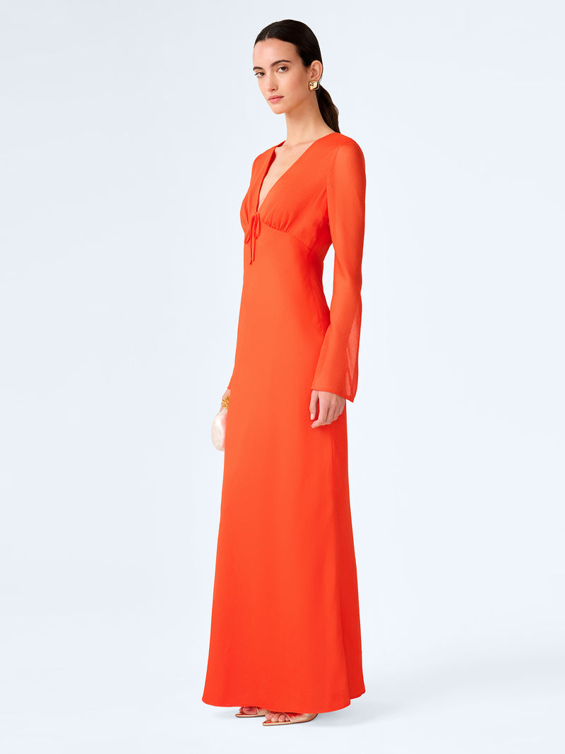 Marj Dress in Tangerine