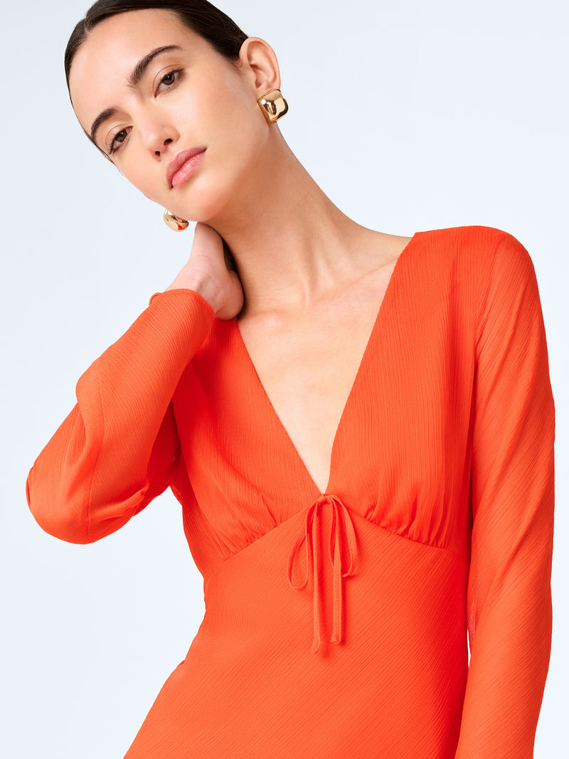 Marj Dress in Tangerine