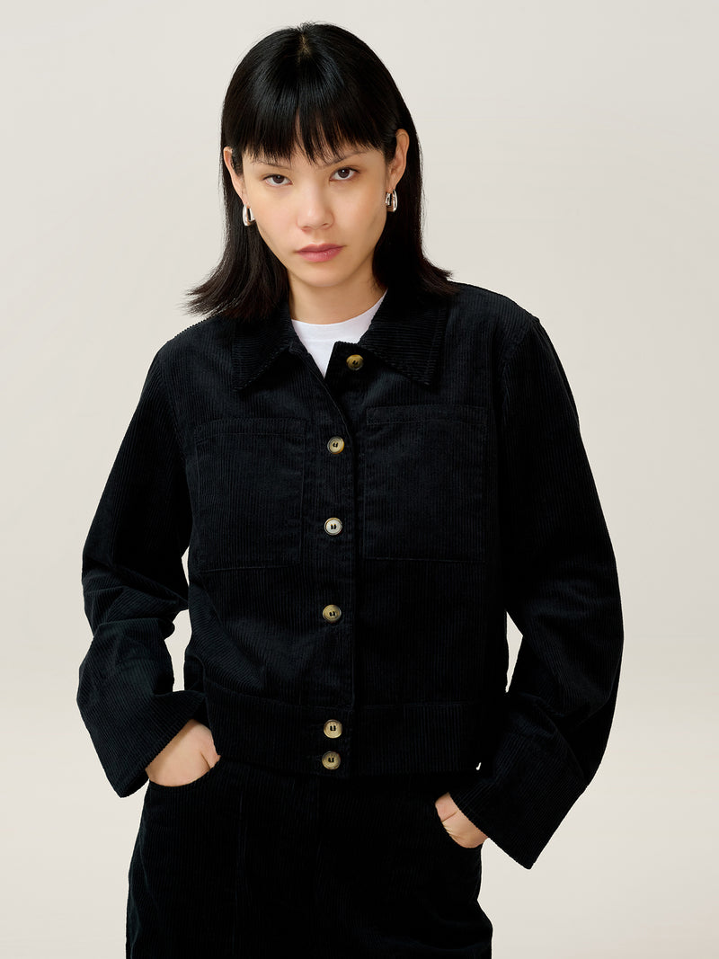 Millie Cord Jacket in Black