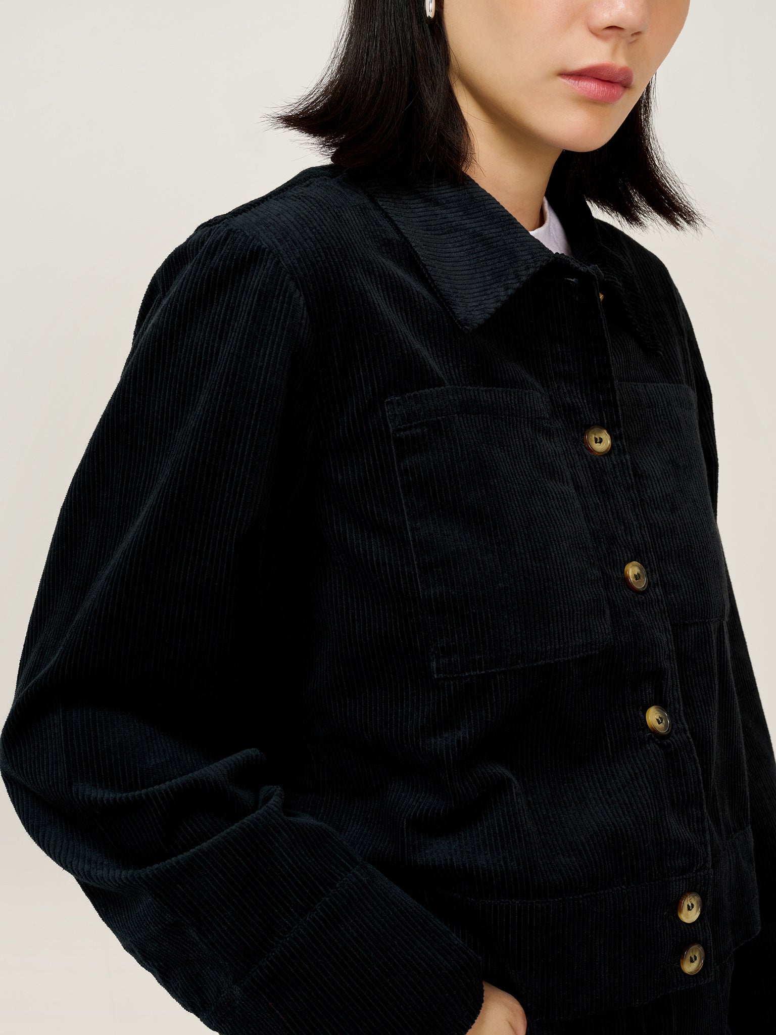 Millie Cord Jacket in Black