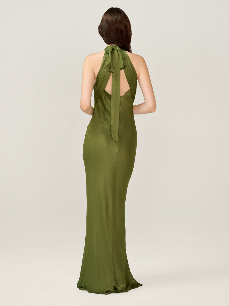 Milos Dress in Pear Green
