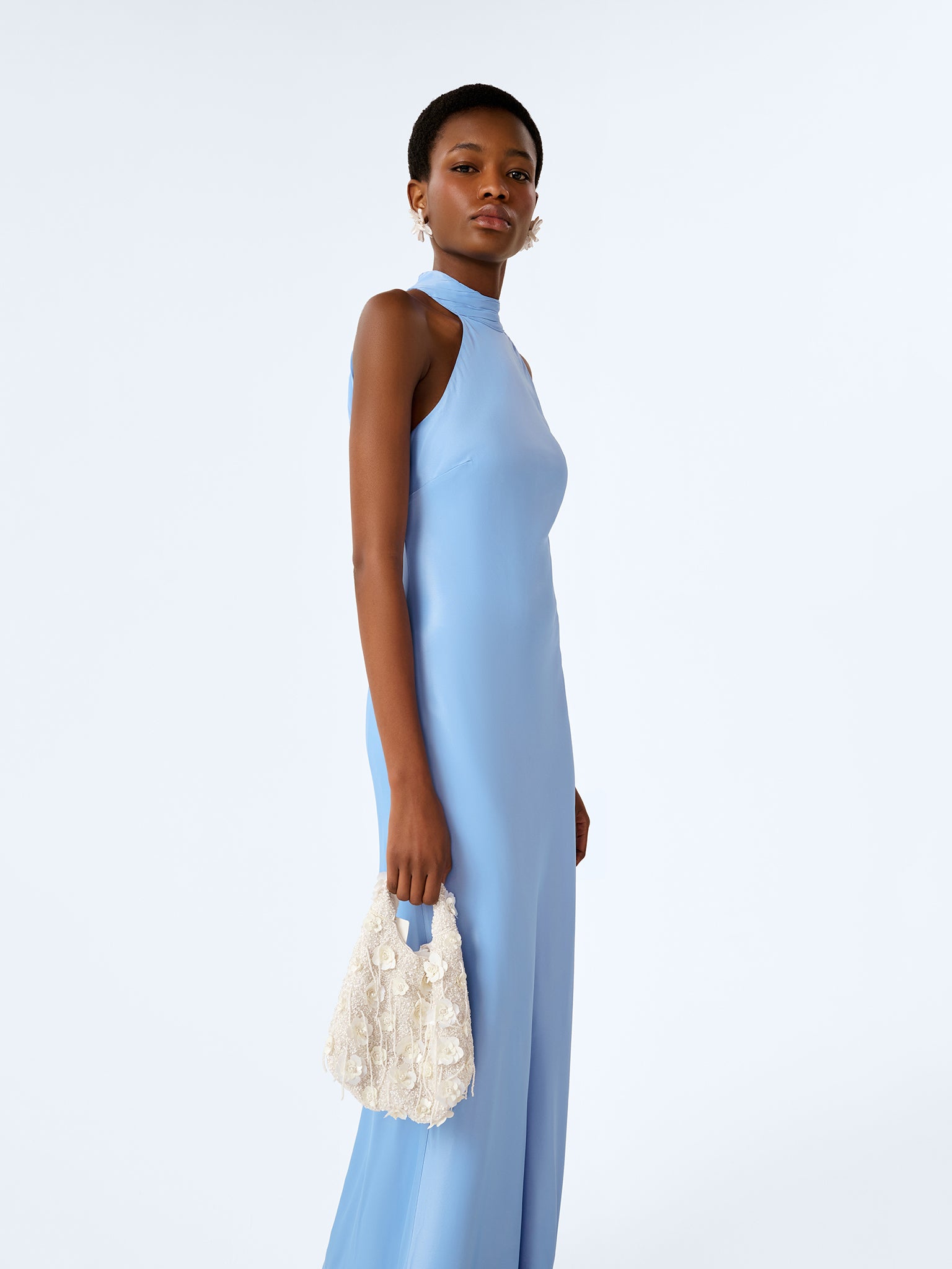 milos nights midi dress blue Milos Dress in Vista Blue – OMNES