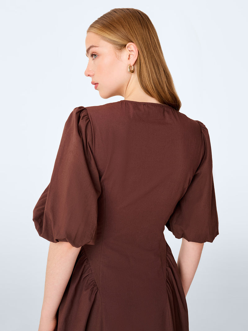 Myrtle Dress in Chocolate