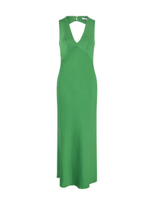 Nova Tie Back Dress in Fern Green
