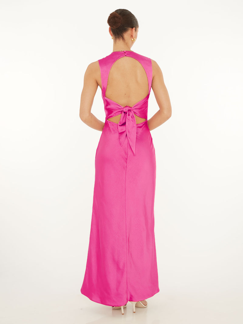 Nova Tie Back Dress in Pink