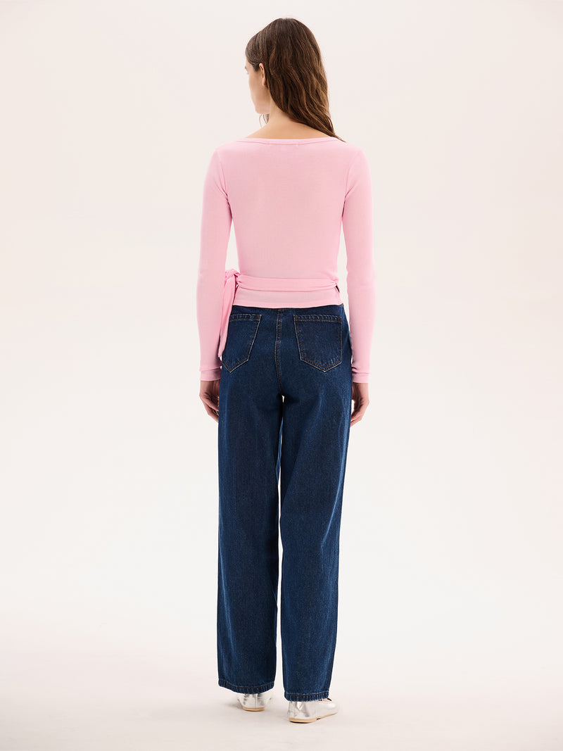 Napeta Ballet Wrap Top in Pink