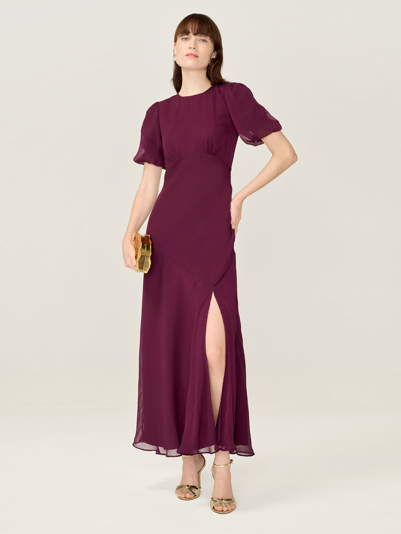 Nola Dress in Merlot