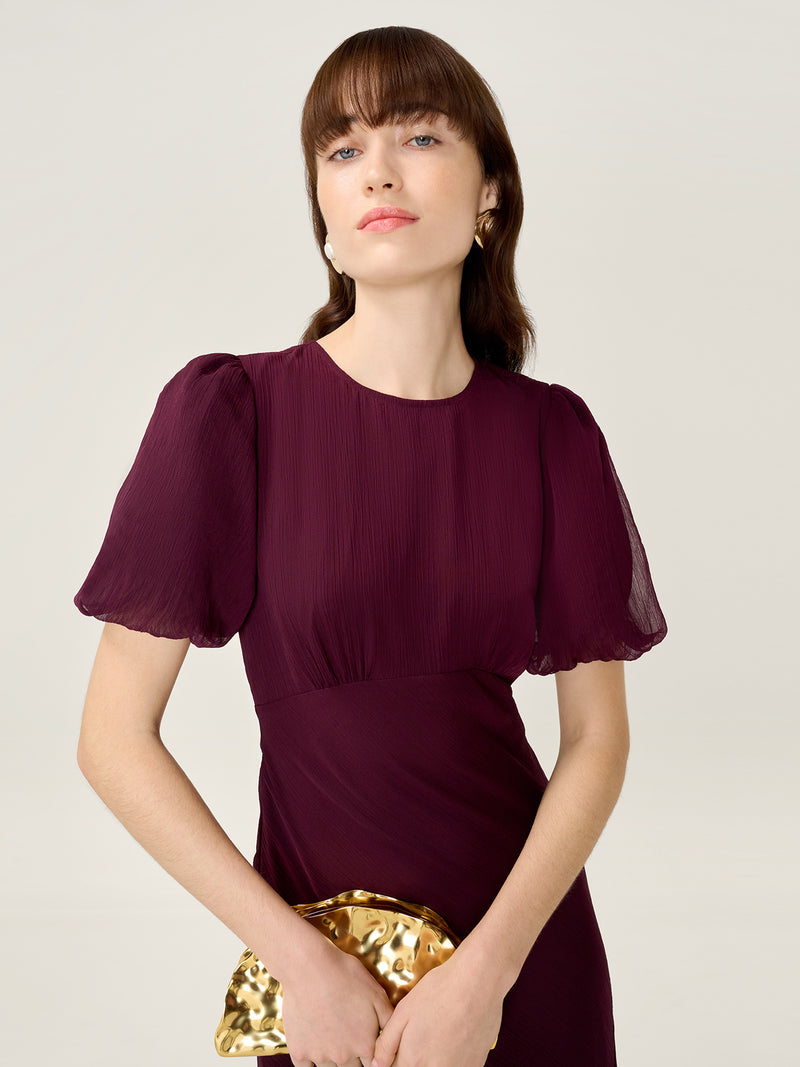 Nola Dress in Merlot
