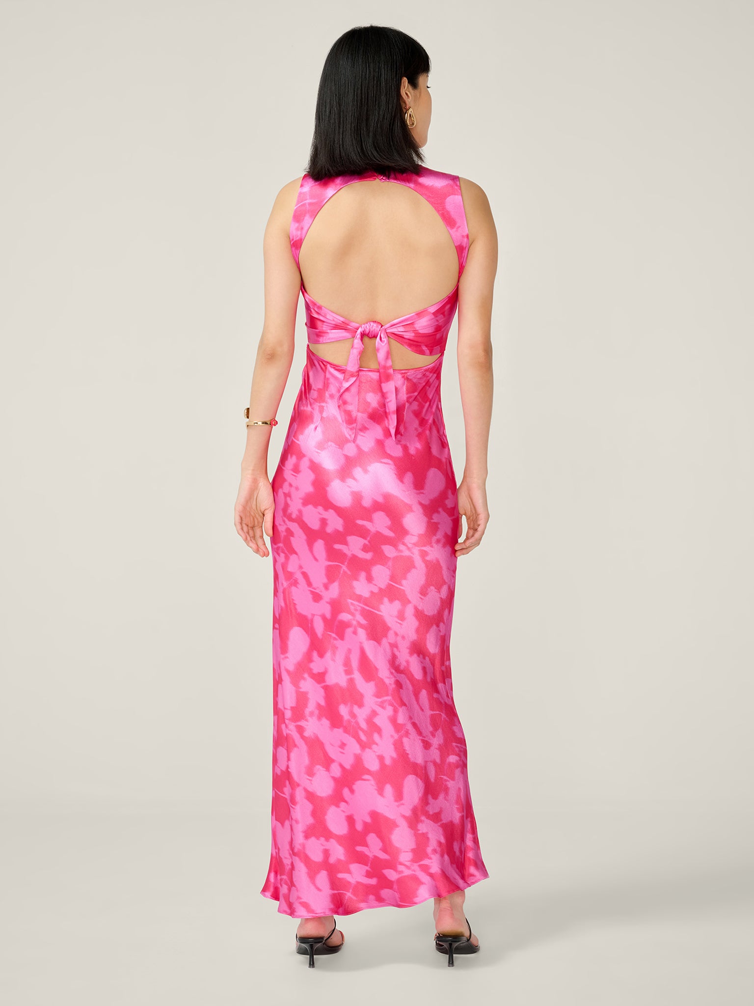 Nova Dress in Blurred Floral Magenta