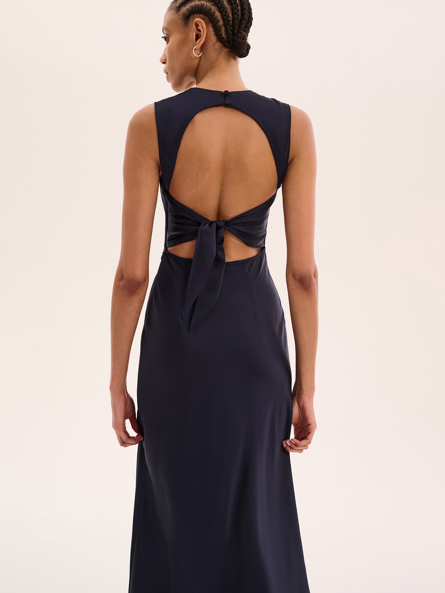 Nova Tie Back Dress in Navy | OMNES | Ethical & Affordable Clothing | Shop Women's Dresses Nova Tie Back Dress in Navy | OMNES | Ethical & Affordable Clothing | Shop Women's Dresses