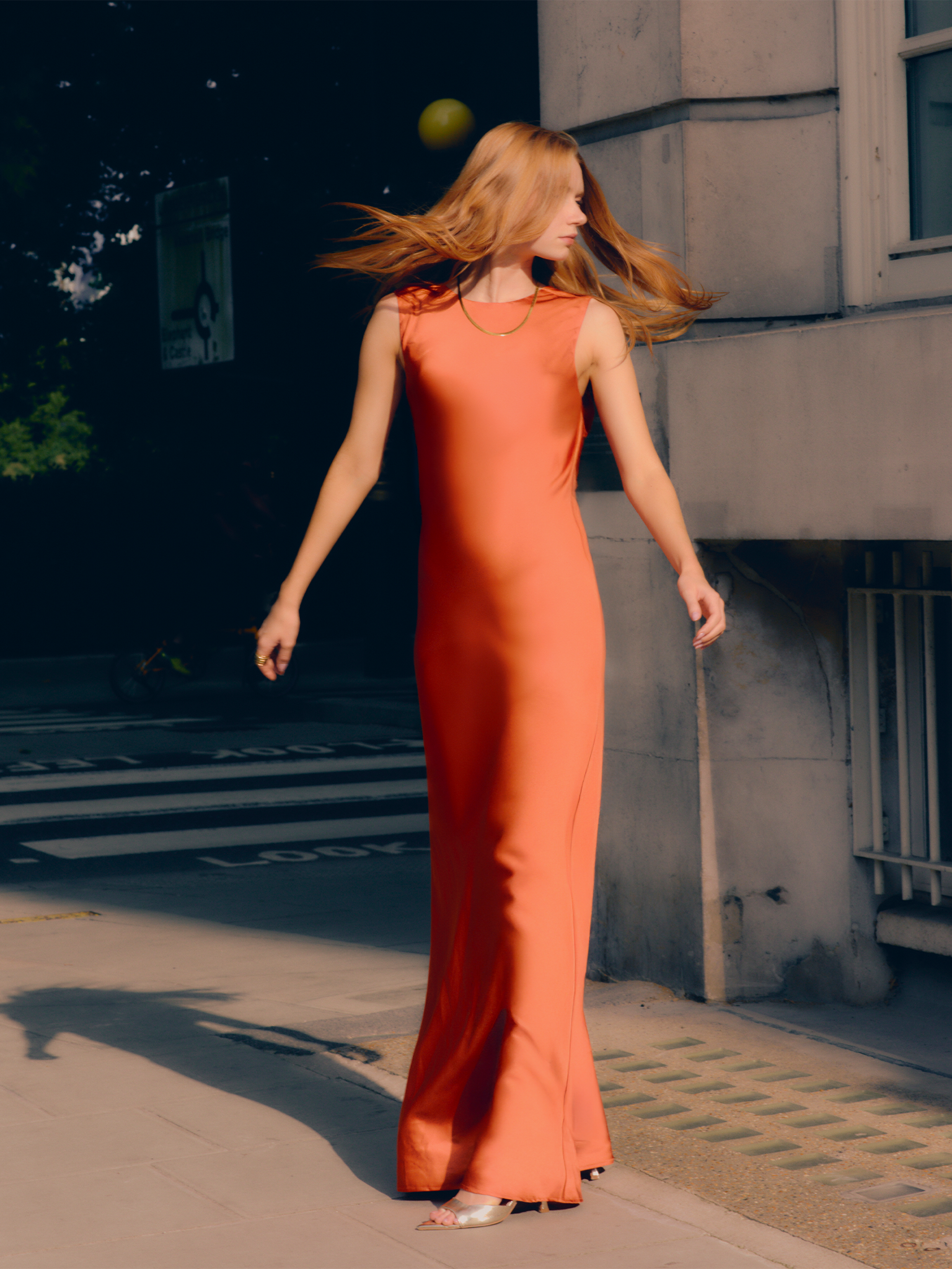 Lara Dress in Tangerine