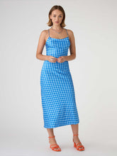 Load image into Gallery viewer, Riviera Midi Dress in Wavy Blue Print