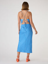 Load image into Gallery viewer, Riviera Midi Dress in Wavy Blue Print