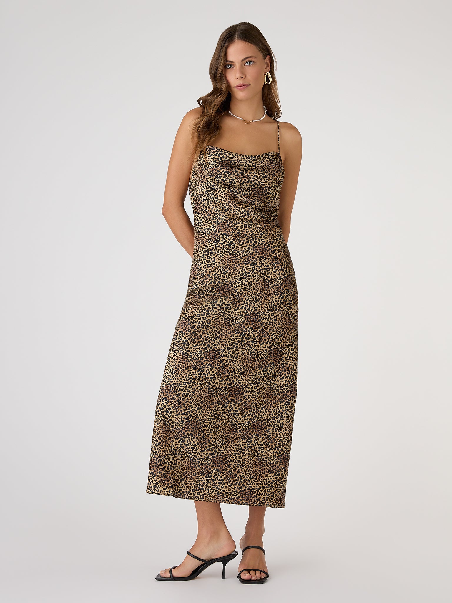 Riviera Midi Dress Cheetah Print