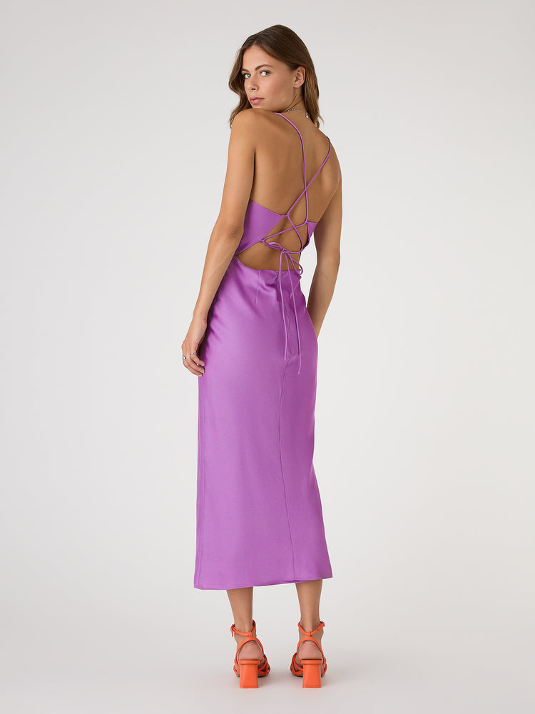 Riviera Midi Dress in Purple
