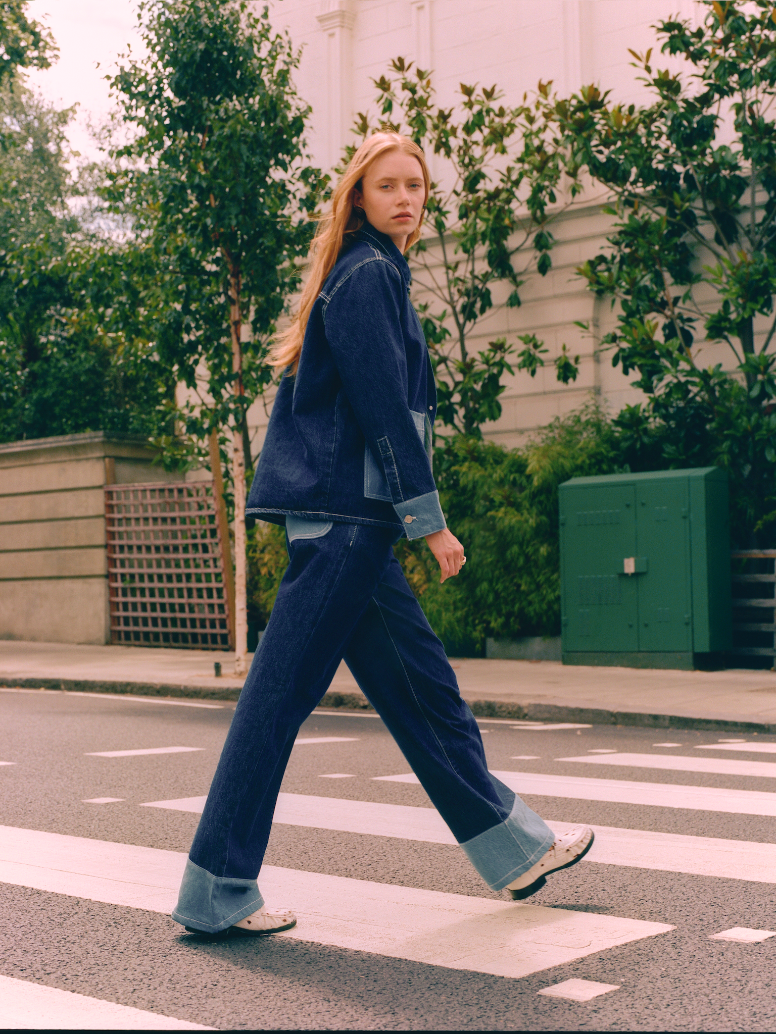 Portland Contrast Raw Denim Jean in Dark Wash