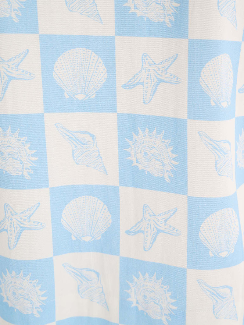 Oaklyn Shirt in Shell Checkerboard Print