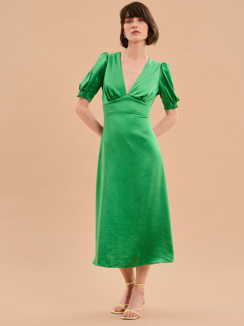 Odette Dress in Fern Green