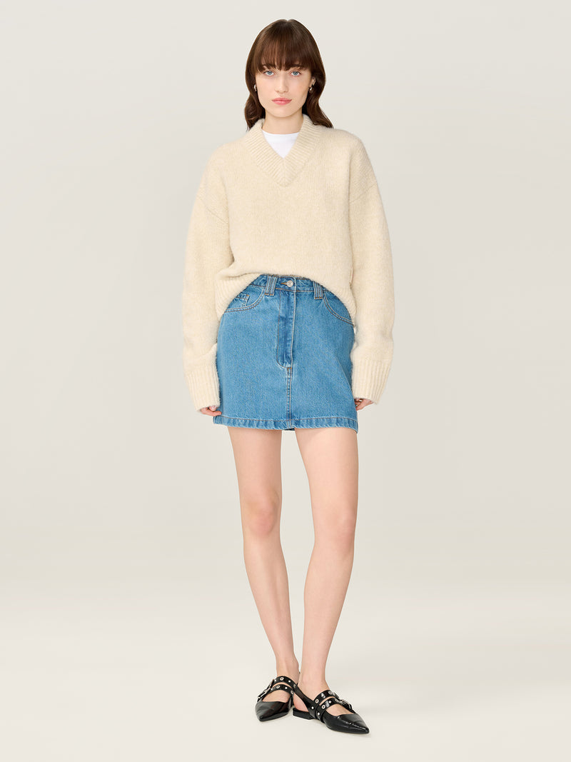 Ottie Bow Skirt in Midwash