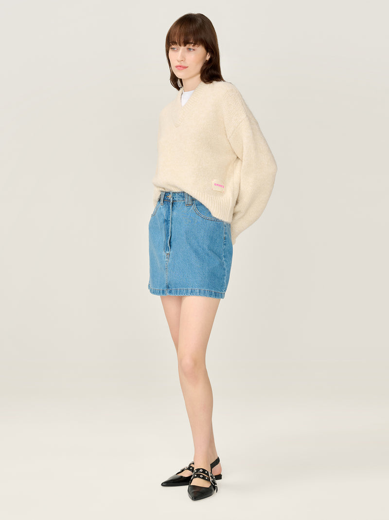 Ottie Bow Skirt in Midwash