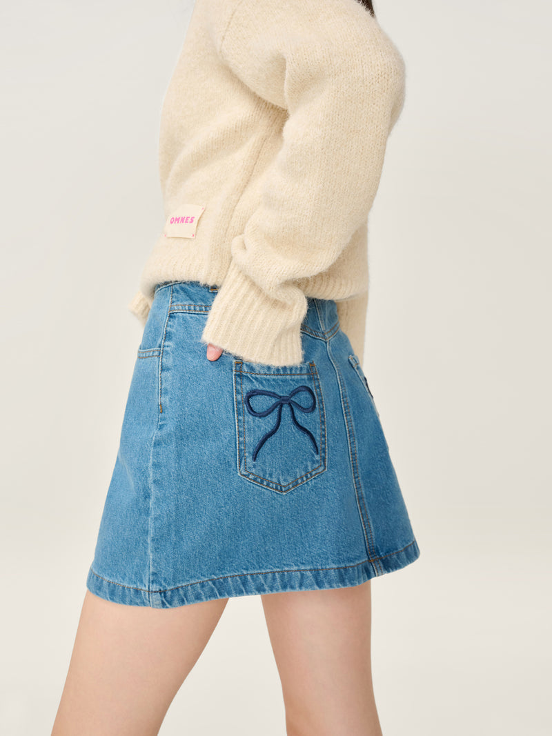 Ottie Bow Skirt in Midwash