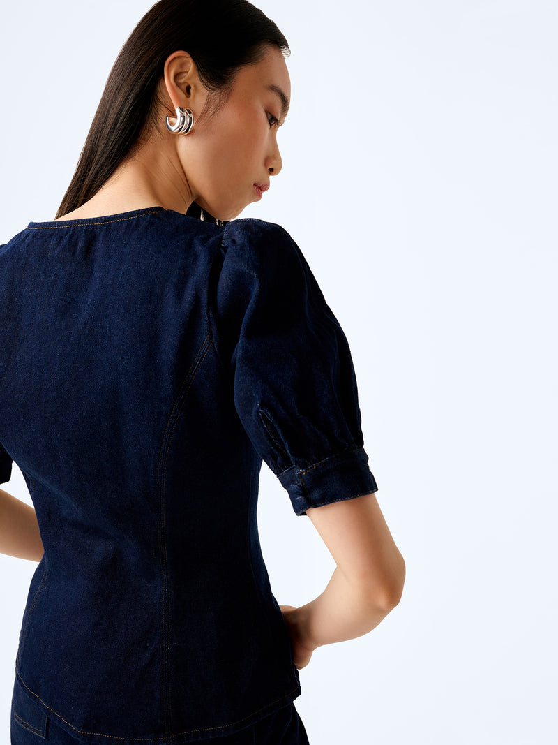 Paighton Blouse in Indigo