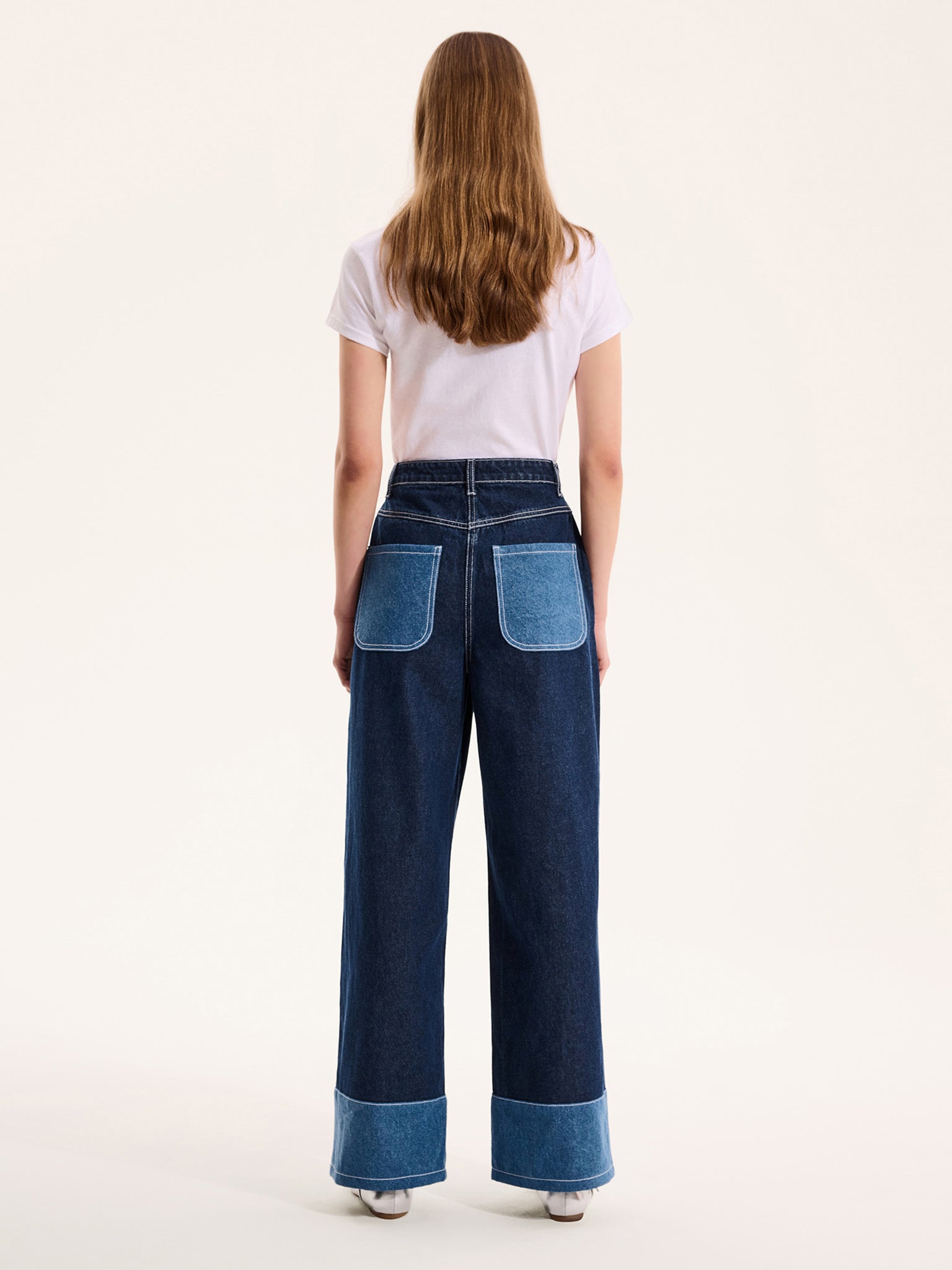 Portland Contrast Raw Denim Jean in Dark Wash | OMNES | Jeans