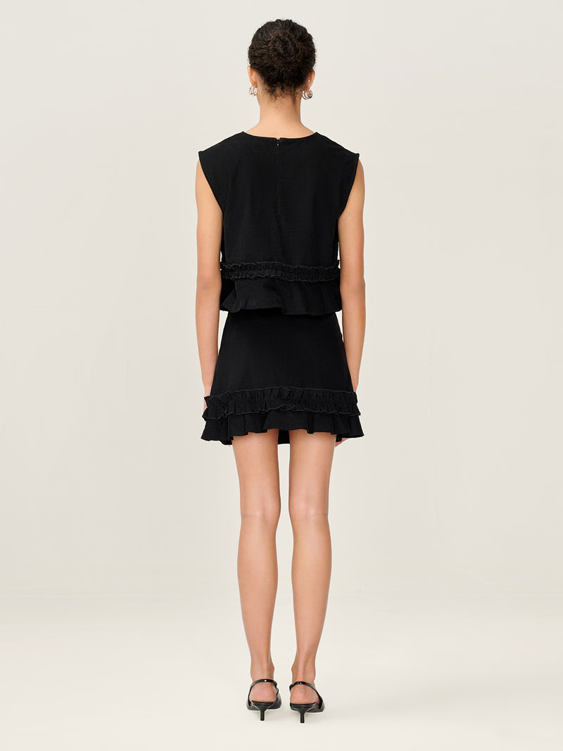 Dori Cord Top in Black