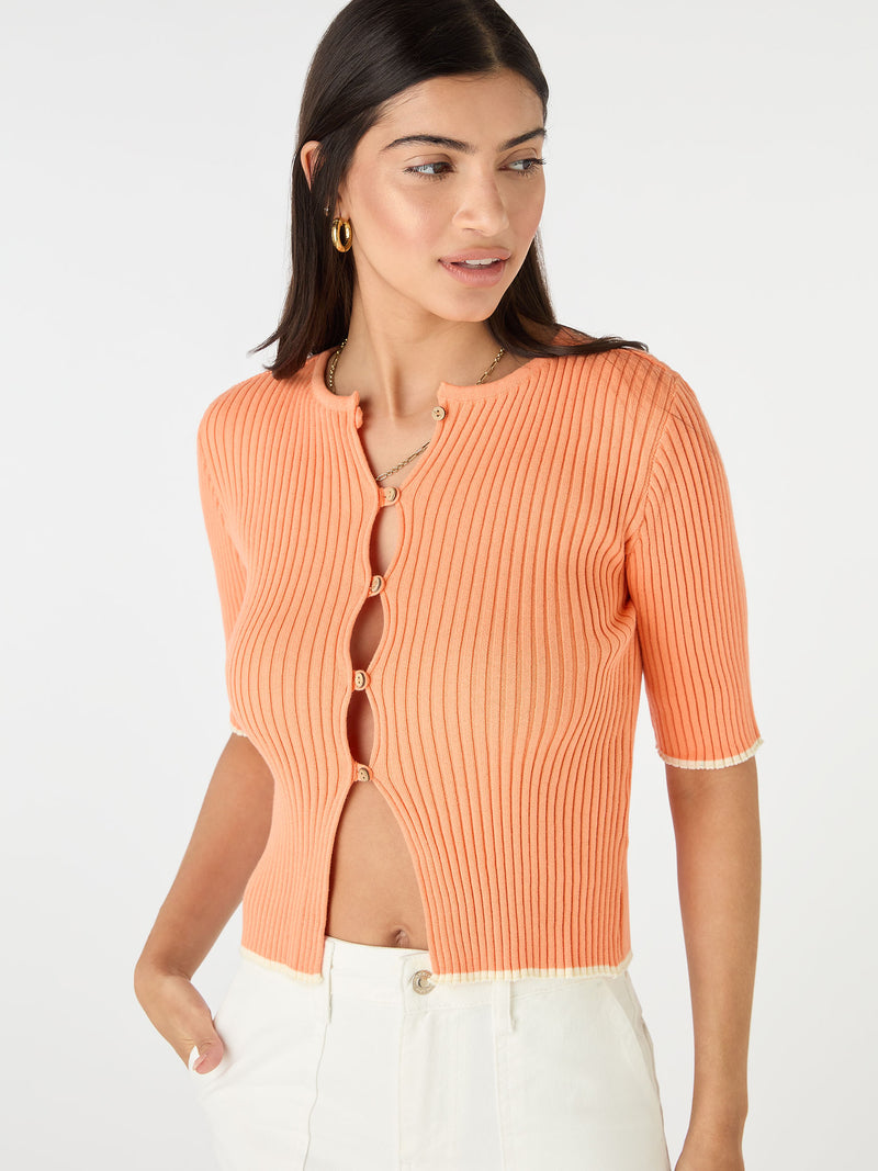 Ramona Cardigan in Coral