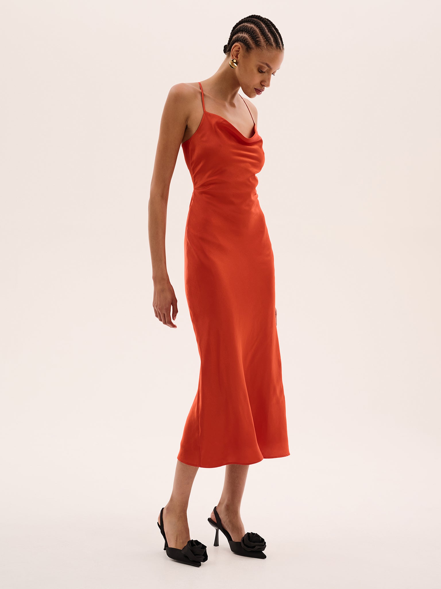 Riviera Midi Dress in Brick Orange | OMNES | Ethical & Affordable Clothing | Shop Women's Dresses Riviera Midi Dress in Brick Orange | OMNES | Ethical & Affordable Clothing | Shop Women's Dresses