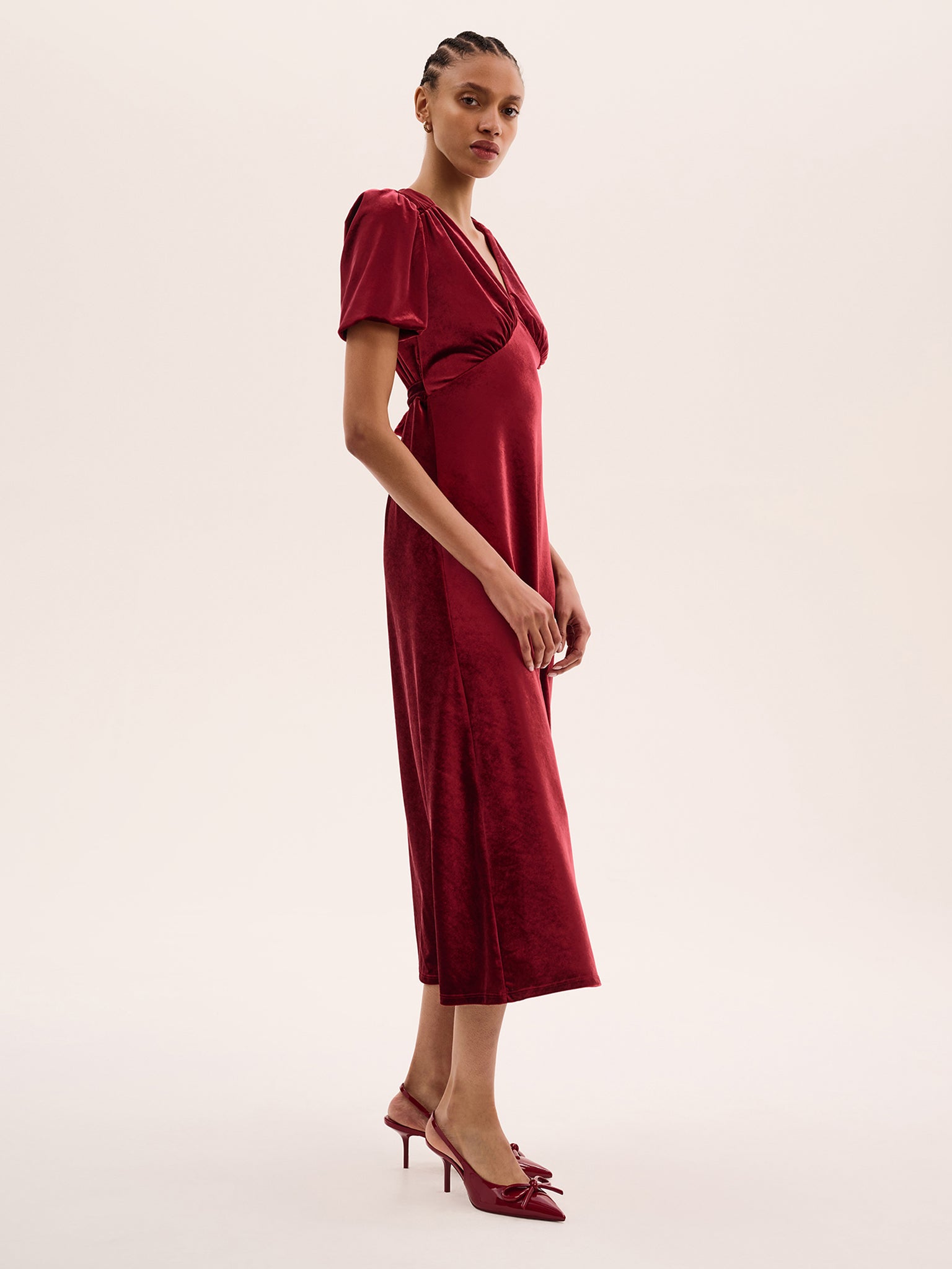 Rosie Velvet Dress in Red | OMNES | Ethical & Affordable Clothing | Shop Women's Dresses Rosie Velvet Dress in Red | OMNES | Ethical & Affordable Clothing | Shop Women's Dresses