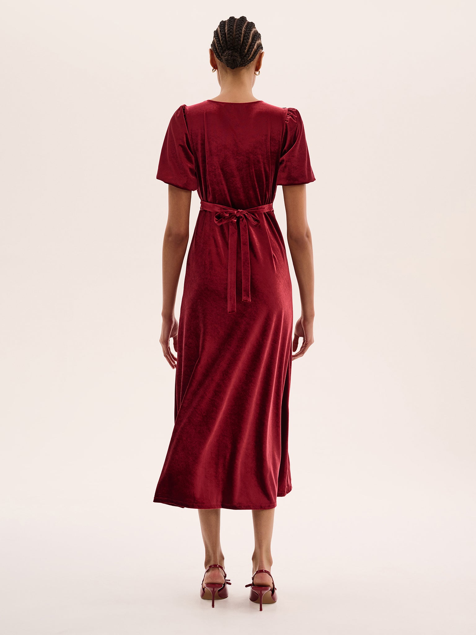 Rosie Velvet Dress in Red | OMNES | Ethical & Affordable Clothing | Shop Women's Dresses Rosie Velvet Dress in Red | OMNES | Ethical & Affordable Clothing | Shop Women's Dresses