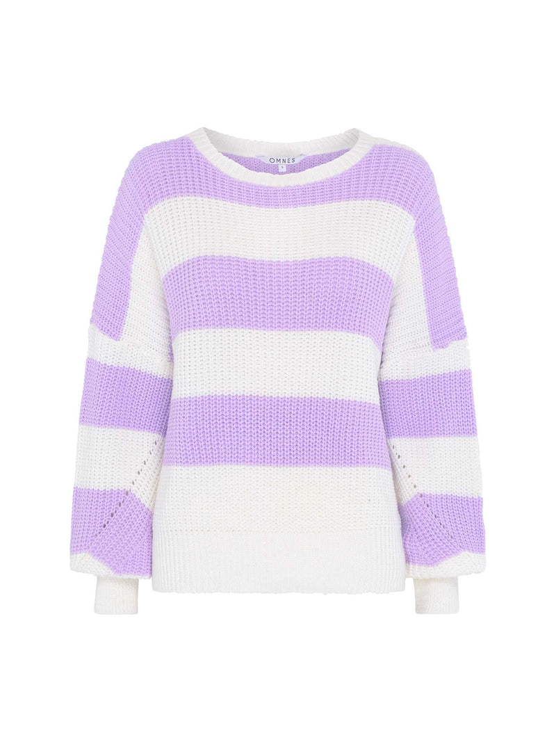 Susie Stripe Jumper in Lilac