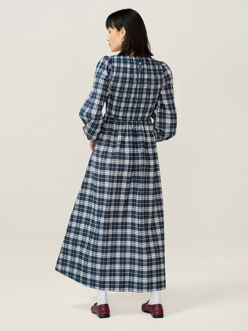 Saint Dress in Navy Check