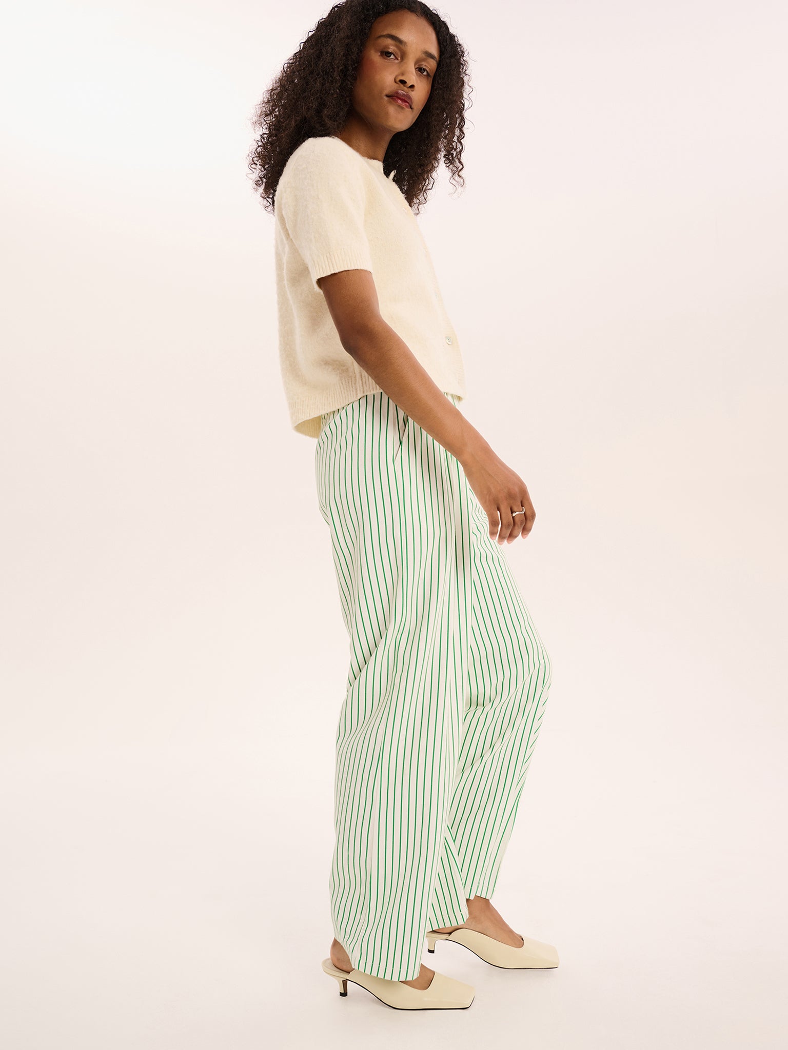 Samara Wide Leg Striped Trouser – OMNES