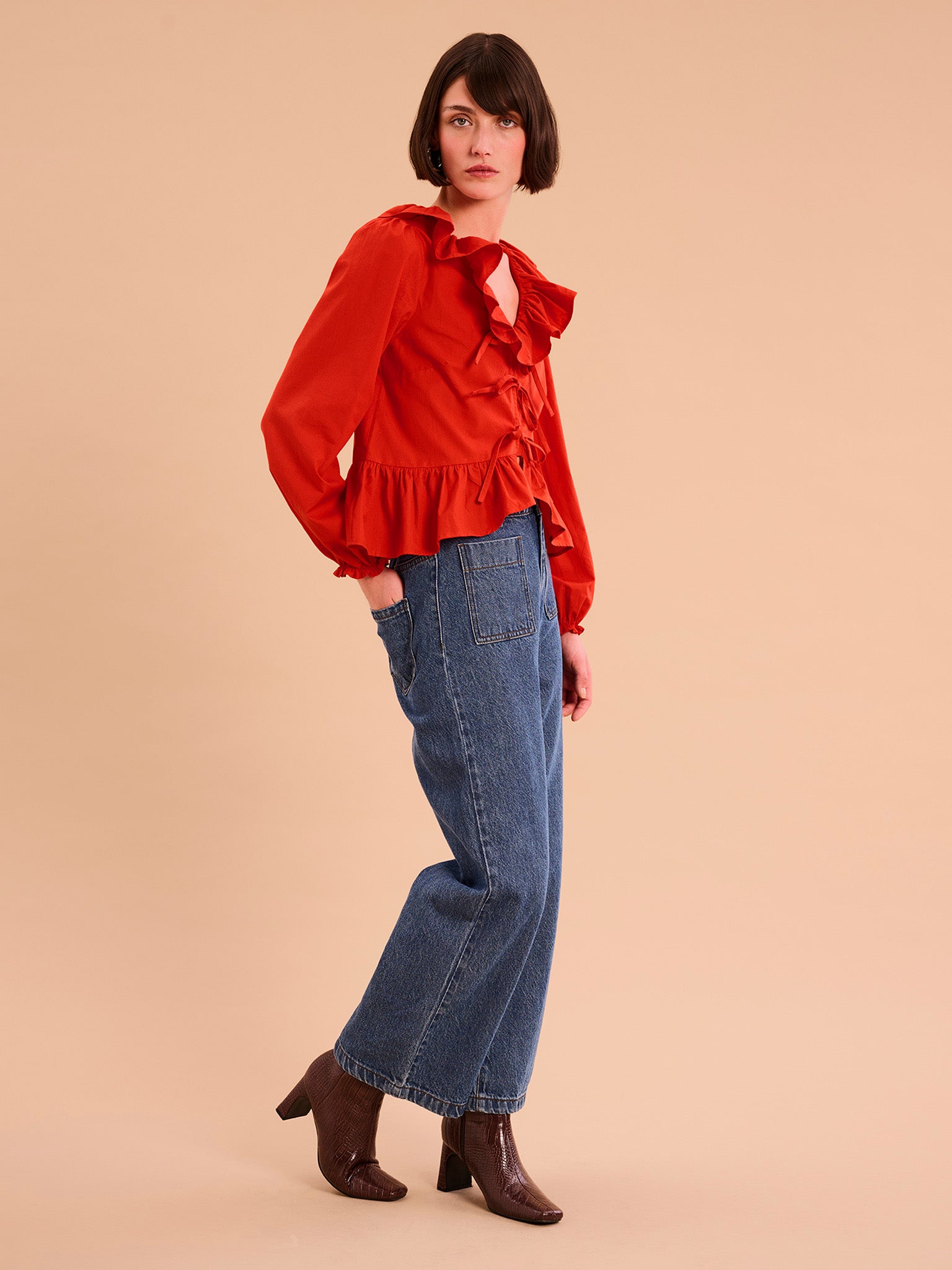 Selena Frill Blouse
