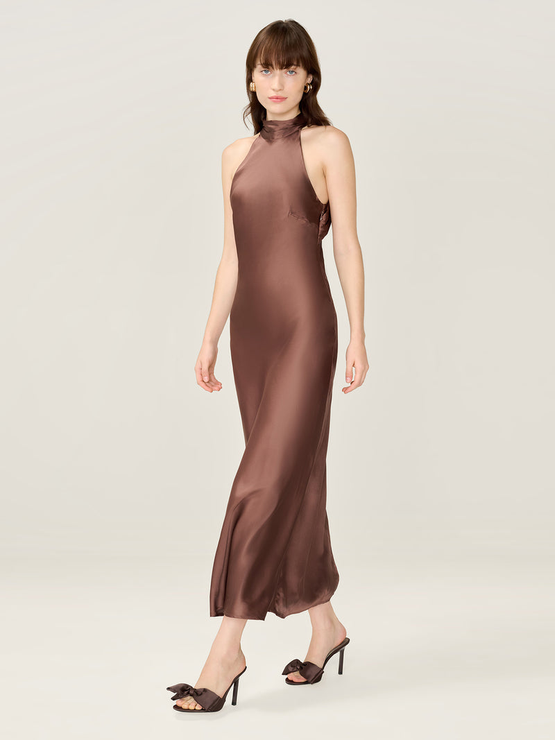 Seychelles Dress in Chocolate