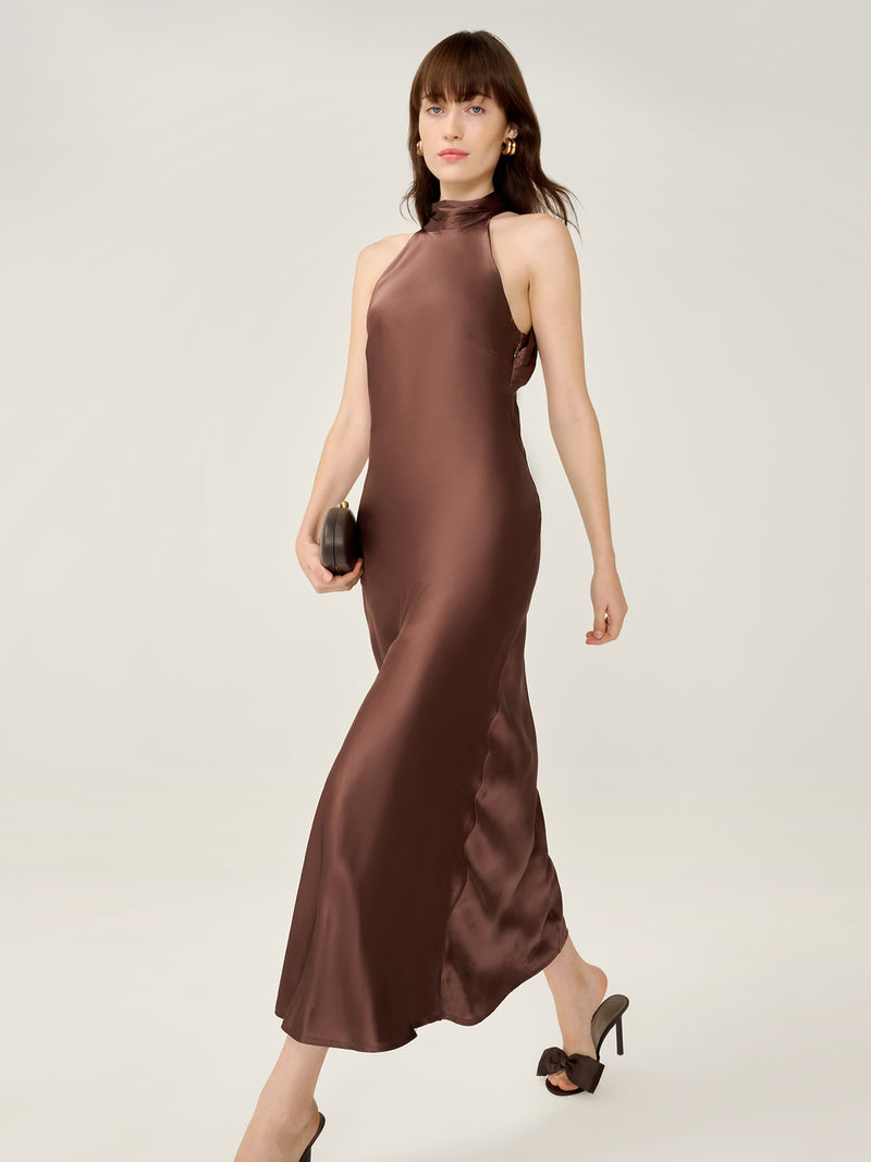 Seychelles Dress in Chocolate