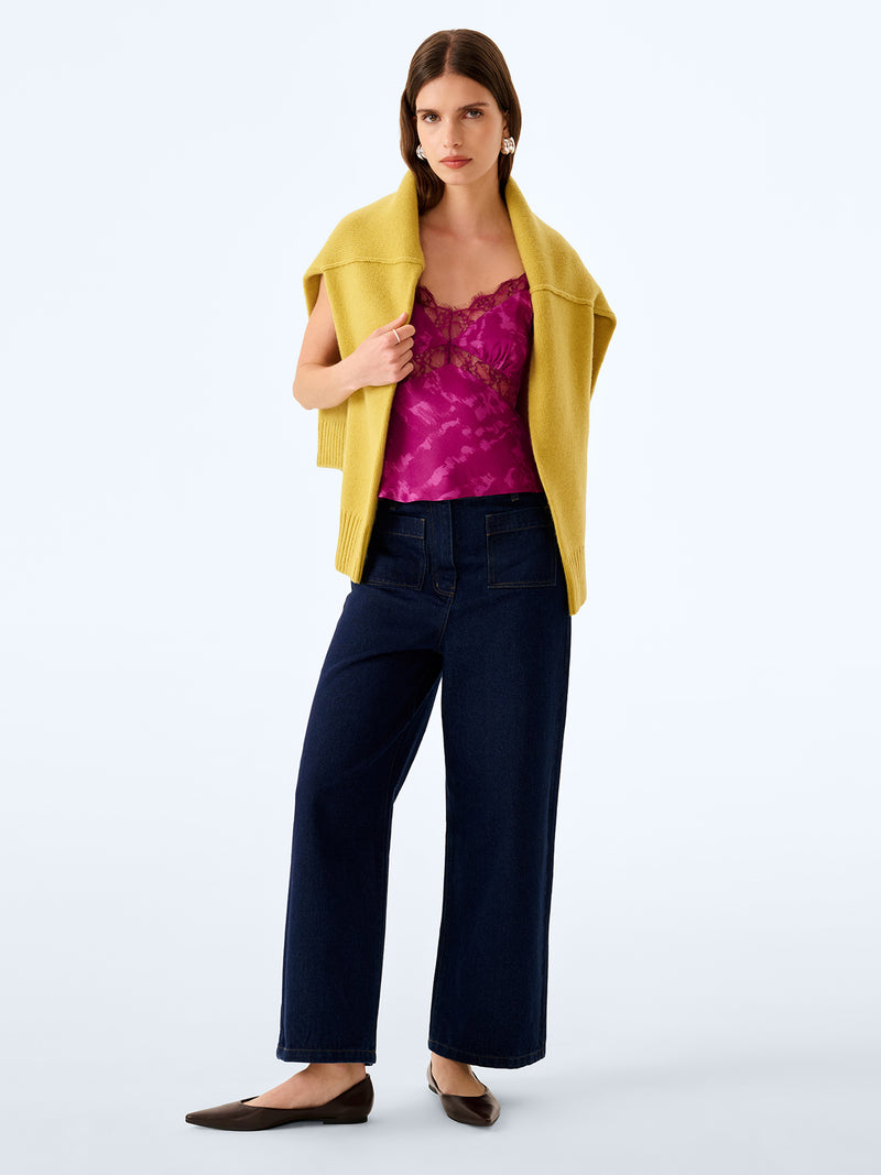 Tamara Top in Magenta Moire