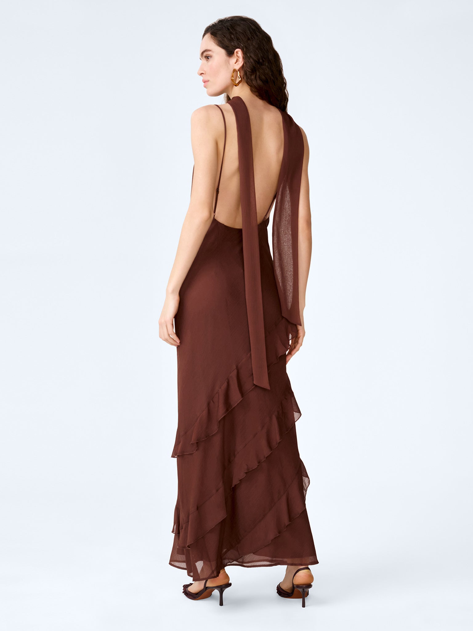 taylor brown dress Taylor Dress in Chocolate OMNES