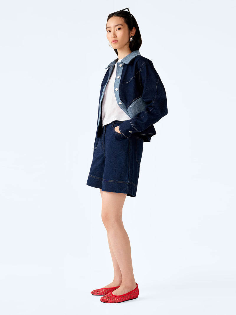 Timmy Jacket in Mid Wash and Indigo