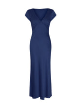 Load image into Gallery viewer, Woolf Sleeved Slip Dress in Midnight Blue