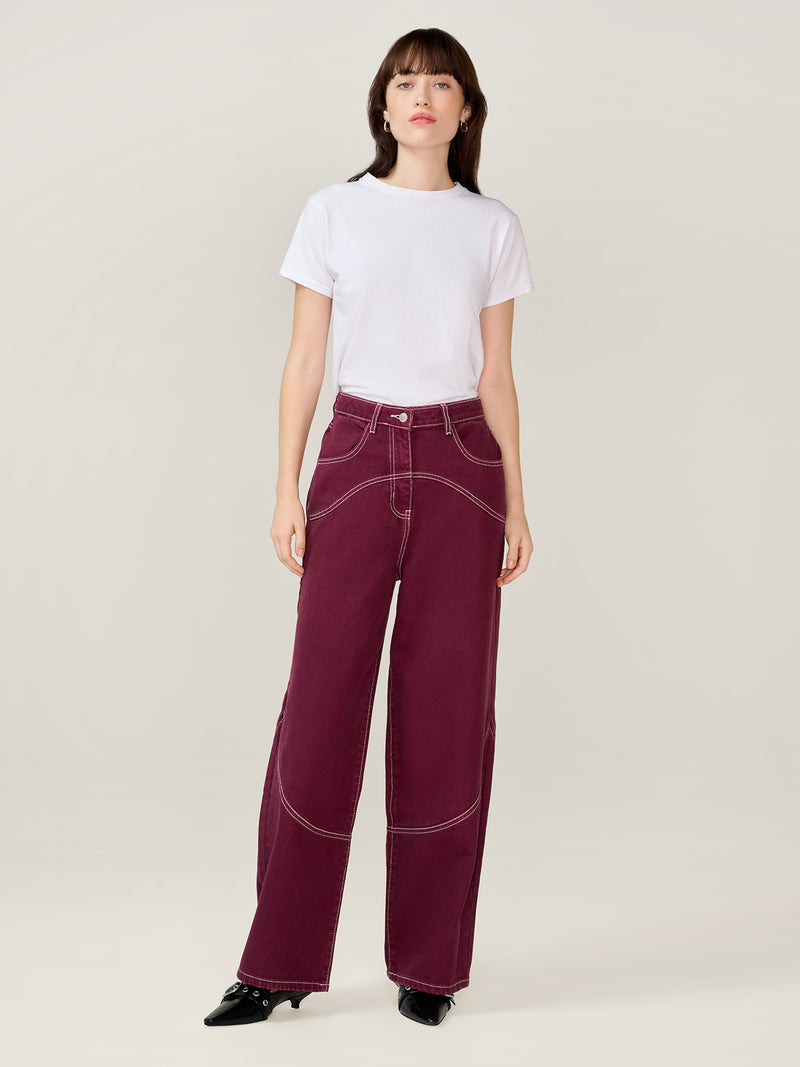 Zola Jean in Burgundy
