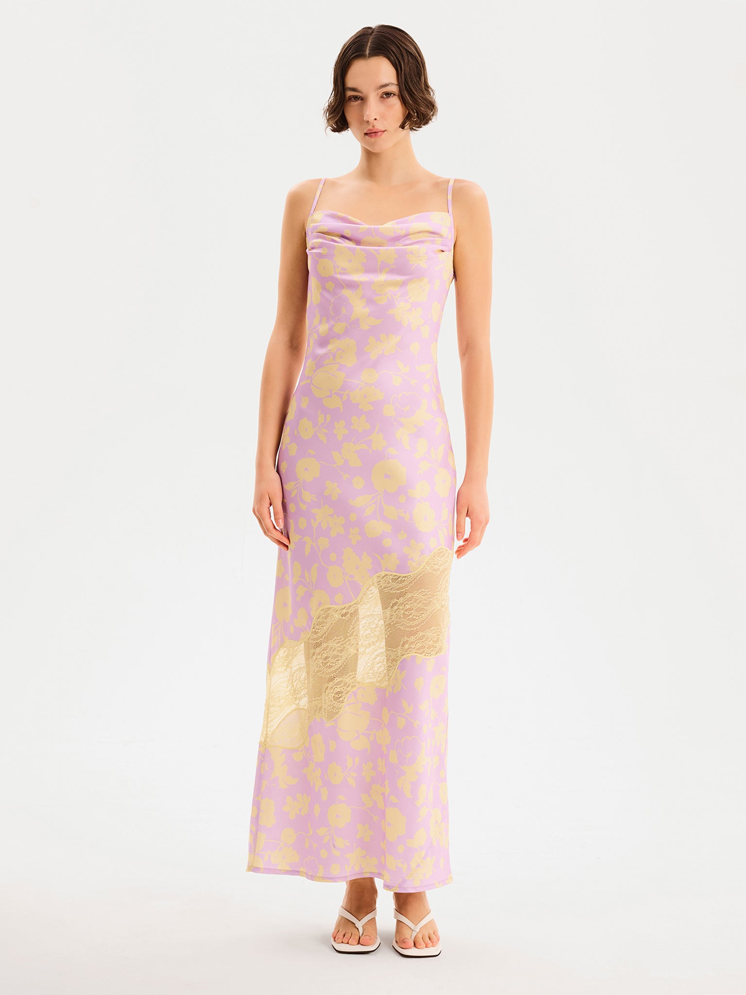 Amber Floral Dress in Lilac Floral Amber Floral Dress in Lilac Floral