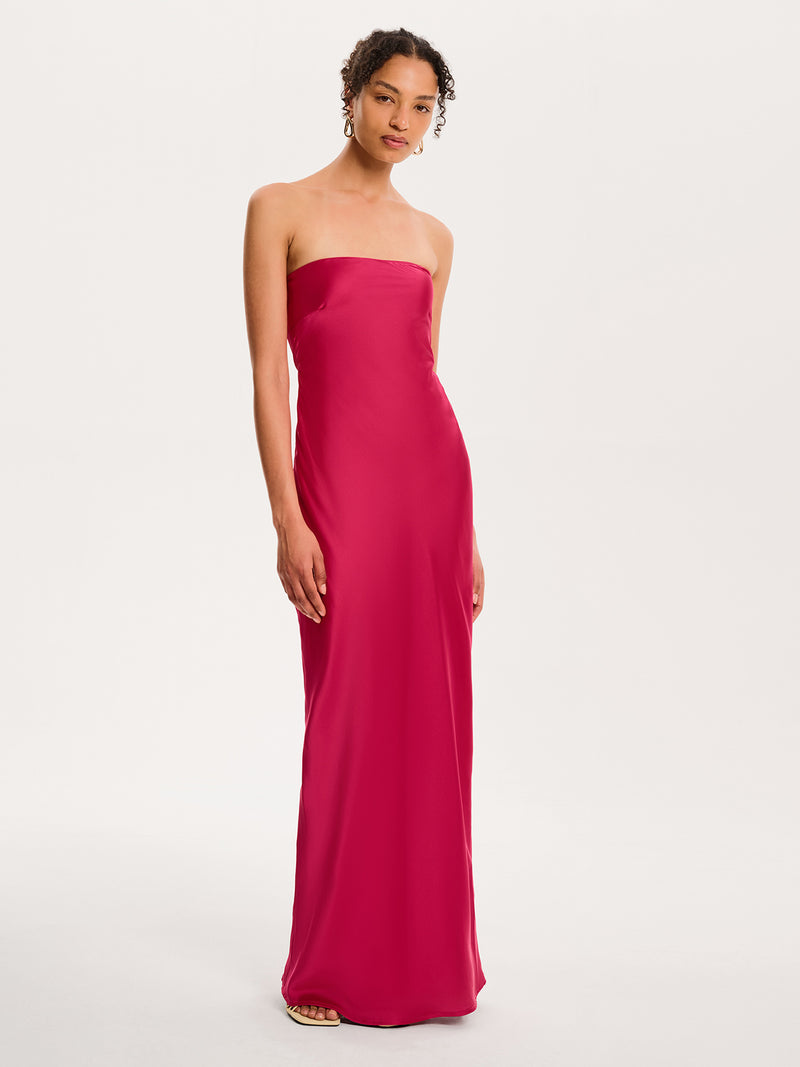 Amdra Maxi Dress in Magenta