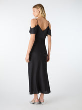 Load image into Gallery viewer, Anthia Drop Shoulder Midi Dress in Black